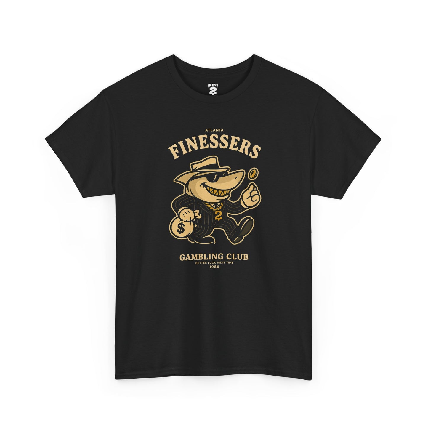 Serve 2 Survive® Finessers Gambling Club Sharks T-Shirt