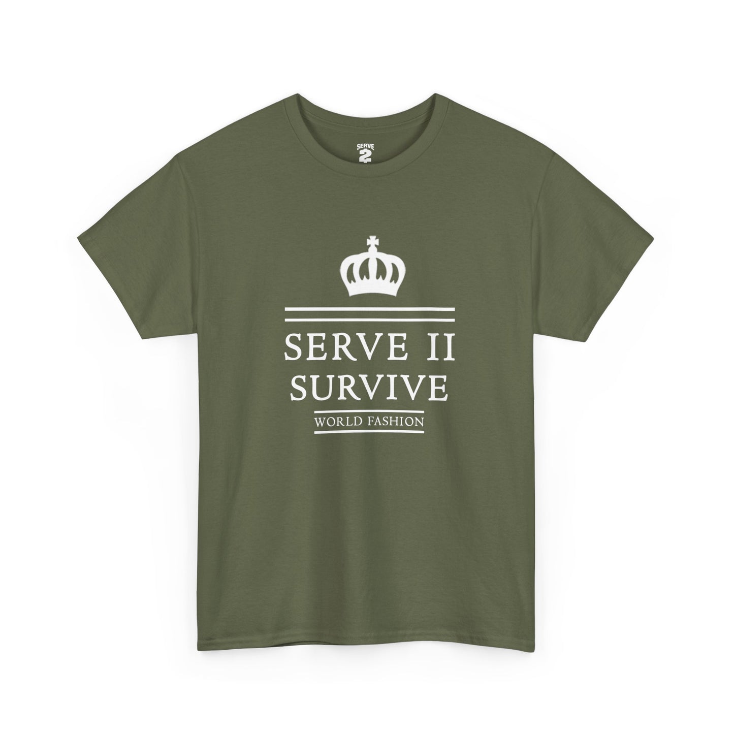 Serve 2 Survive® Block Royalty T-Shirt - Classic Stamp (White Logo)