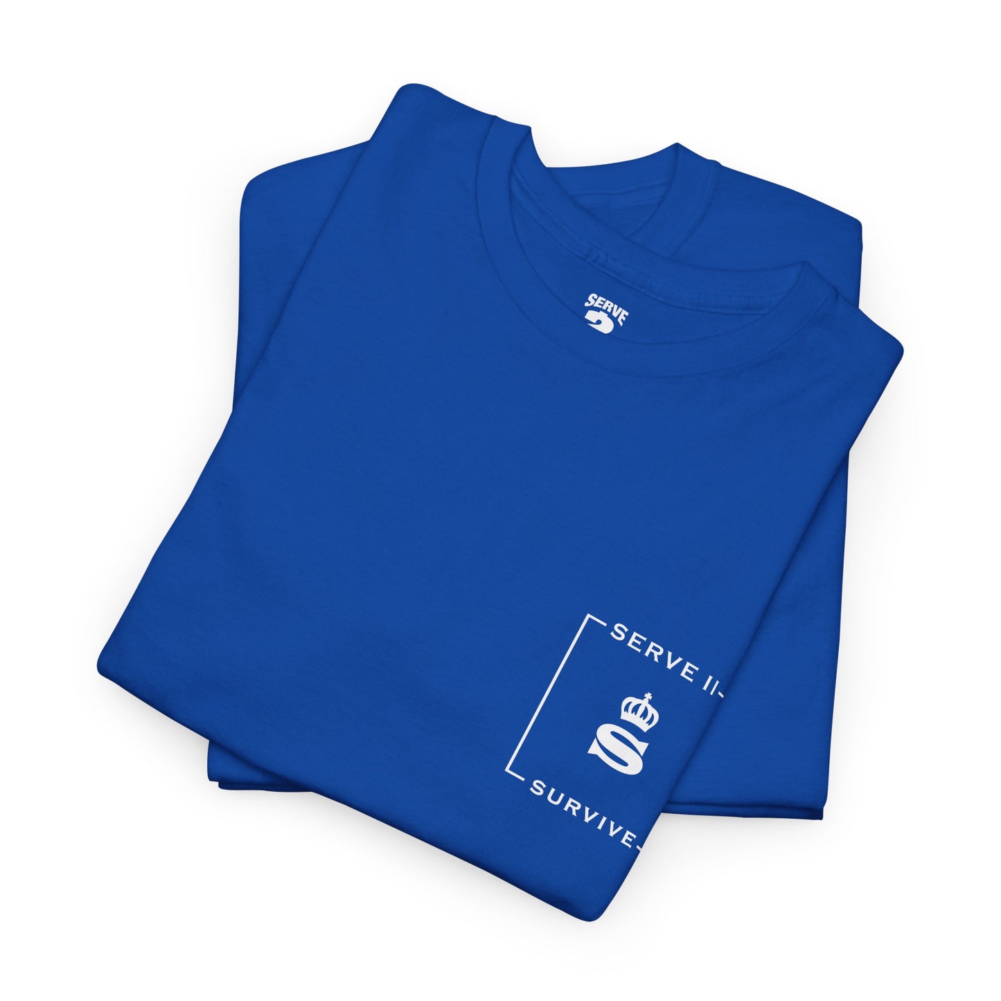 Serve 2 Survive® Le Embleme Blanc T-Shirt - Classic Stamp (White Logo)