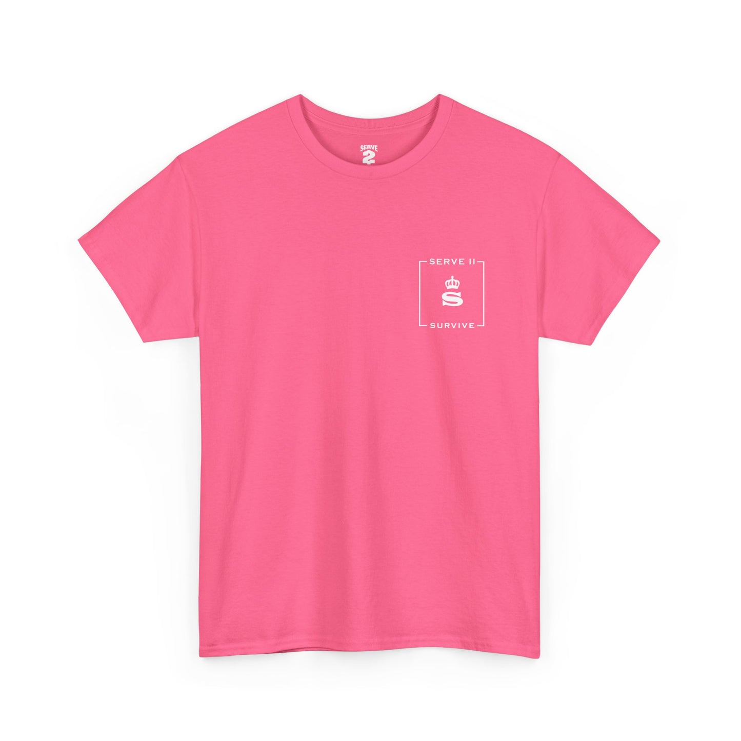 Serve 2 Survive® Le Embleme Blanc T-Shirt - Classic Stamp (White Logo)