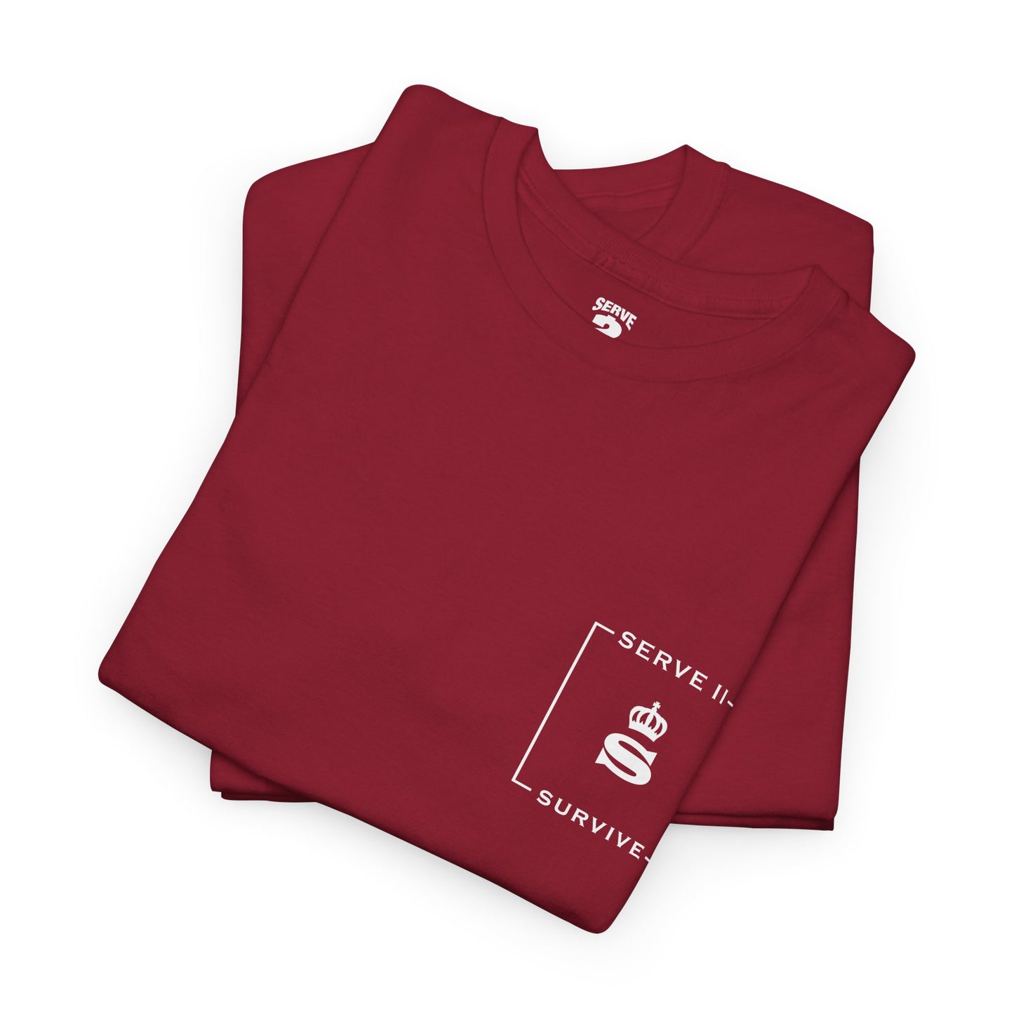 Serve 2 Survive® Le Embleme Blanc T-Shirt - Classic Stamp (White Logo)