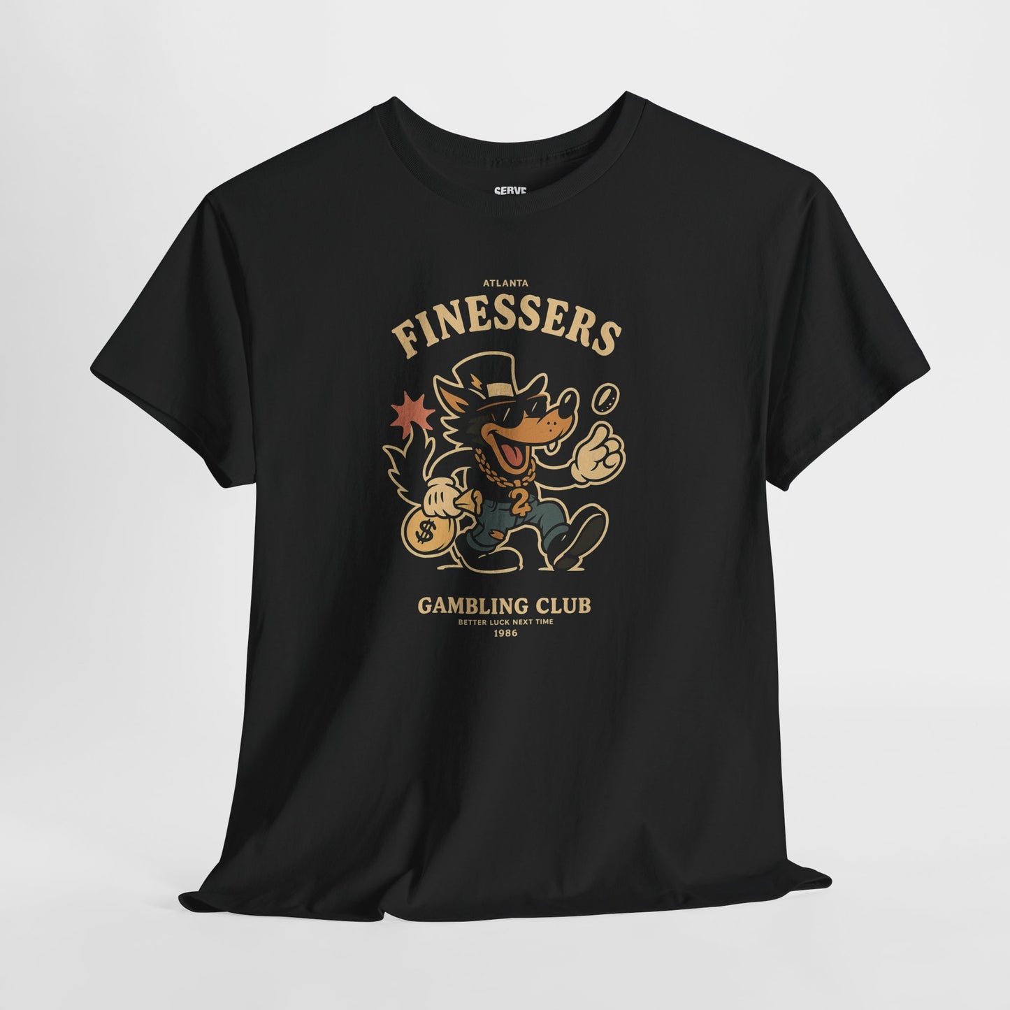 Serve 2 Survive® Finessers Gambling Club T-Shirt (Black)