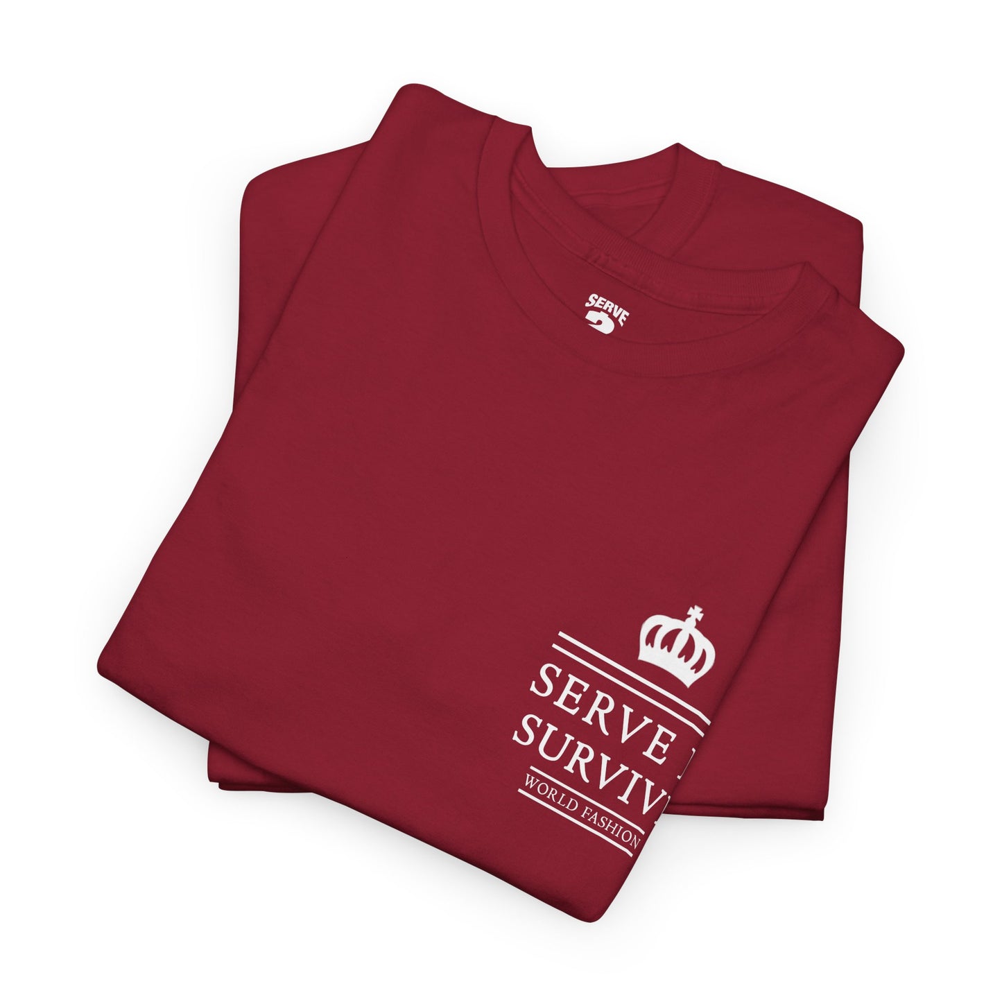 Serve 2 Survive® Block Royalty T-Shirt - Classic Stamp (White Logo)