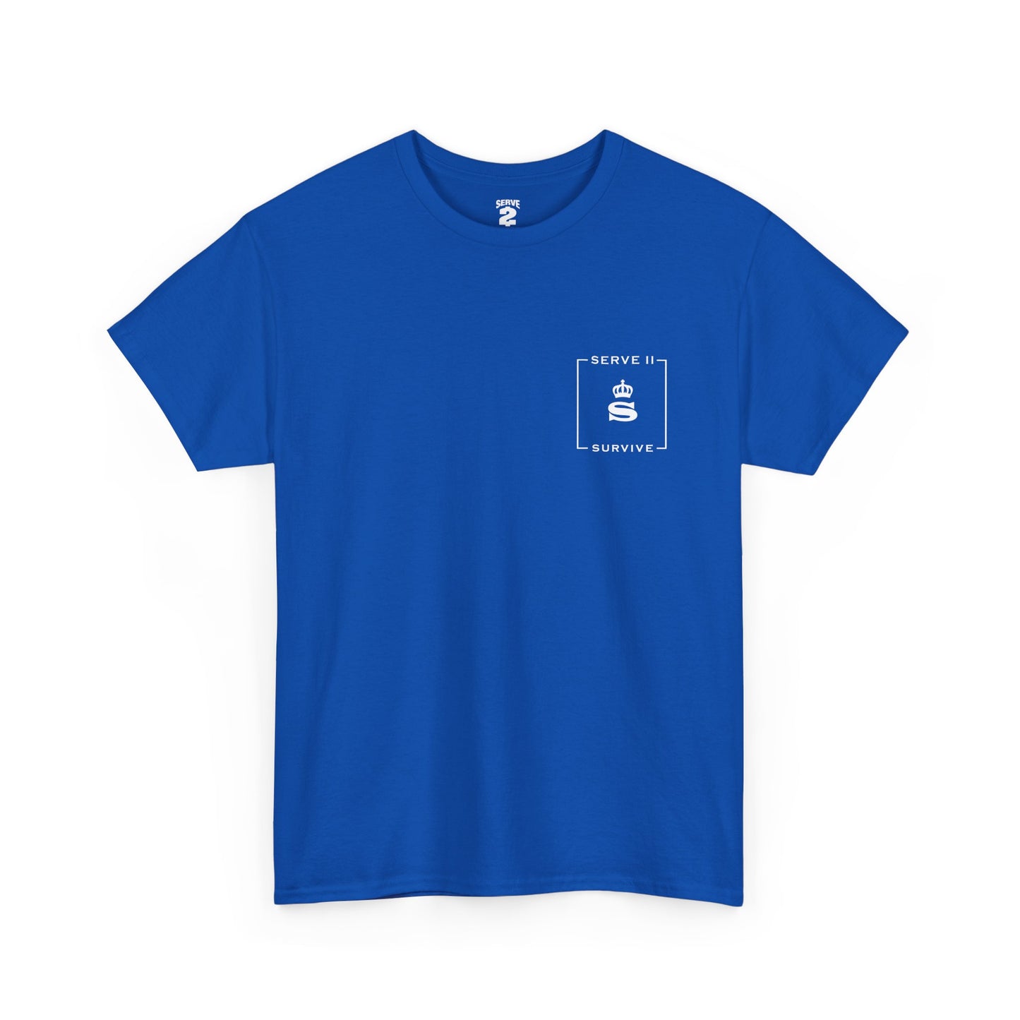 Serve 2 Survive® Le Embleme Blanc T-Shirt - Classic Stamp (White Logo)