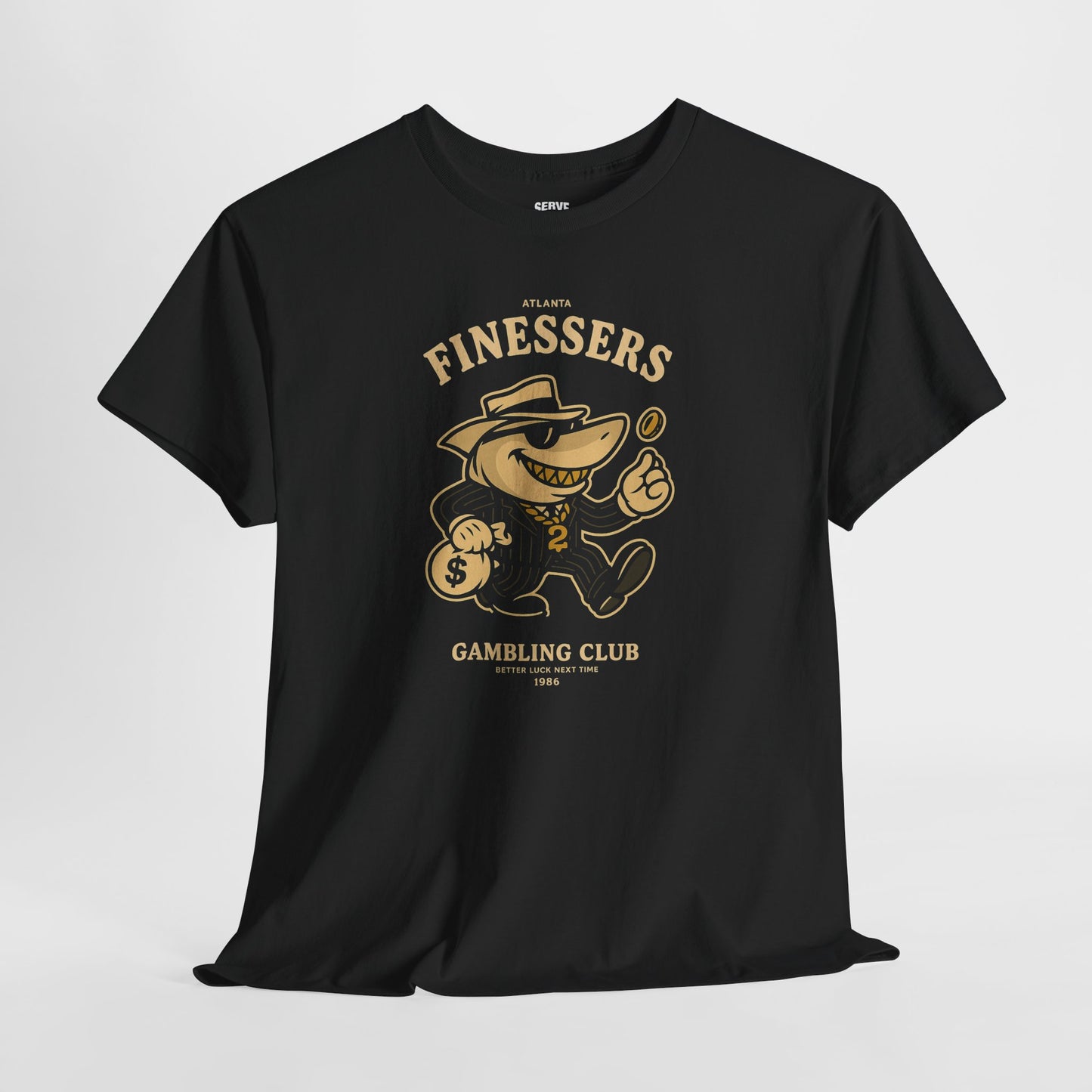 Serve 2 Survive® Finessers Gambling Club Sharks T-Shirt