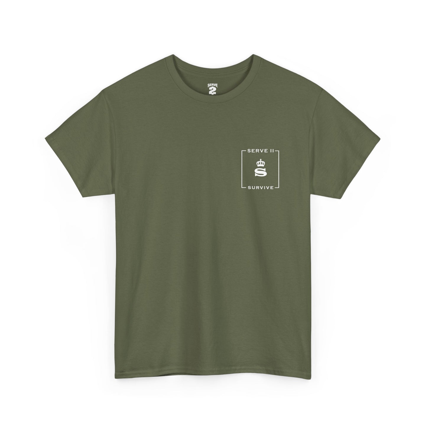 Serve 2 Survive® Le Embleme Blanc T-Shirt - Classic Stamp (White Logo)