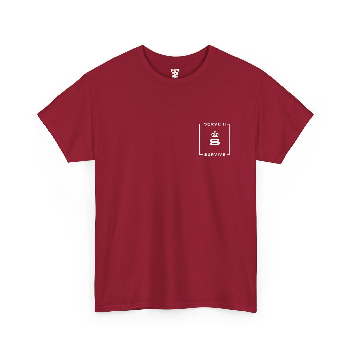 Serve 2 Survive® Le Embleme Blanc T-Shirt - Classic Stamp (White Logo)