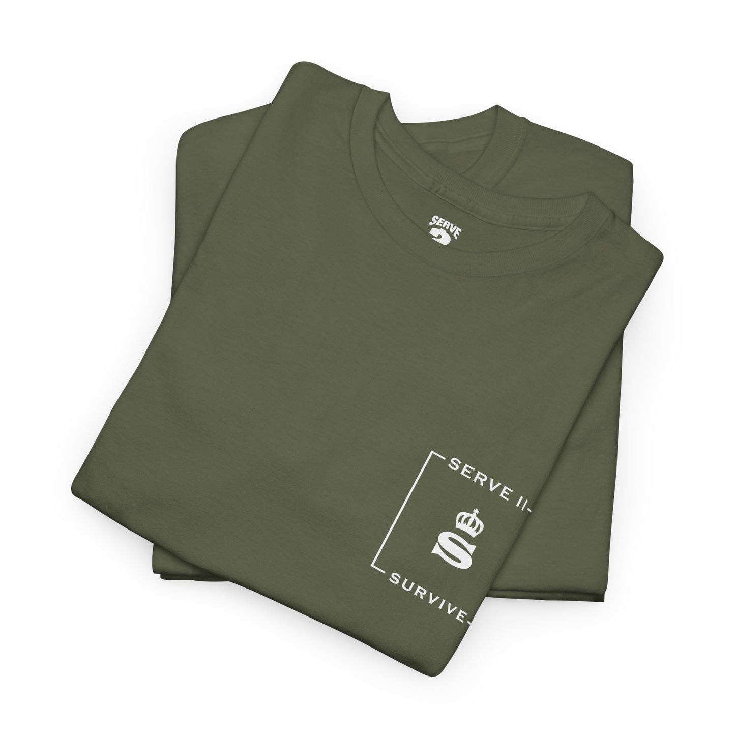 Serve 2 Survive® Le Embleme Blanc T-Shirt - Classic Stamp (White Logo)