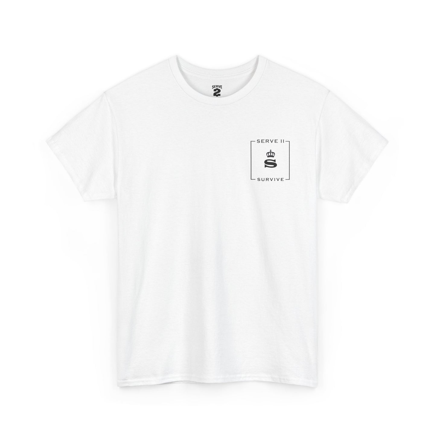 Serve 2 Survive® Le Embleme Blanc T-Shirt - Classic Stamp