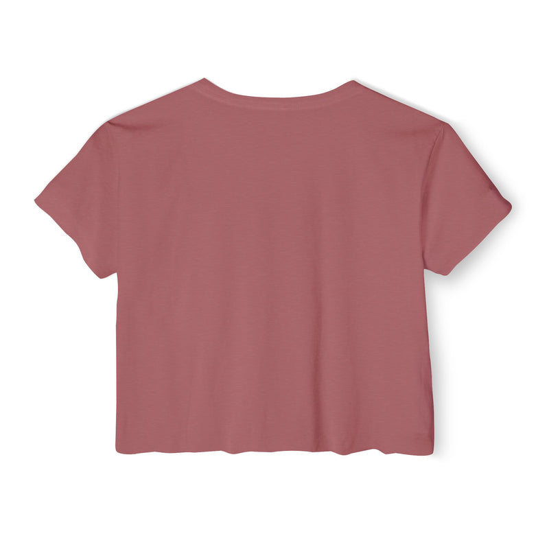 Popular Hustler Women's Festival Crop Top (White Logo)