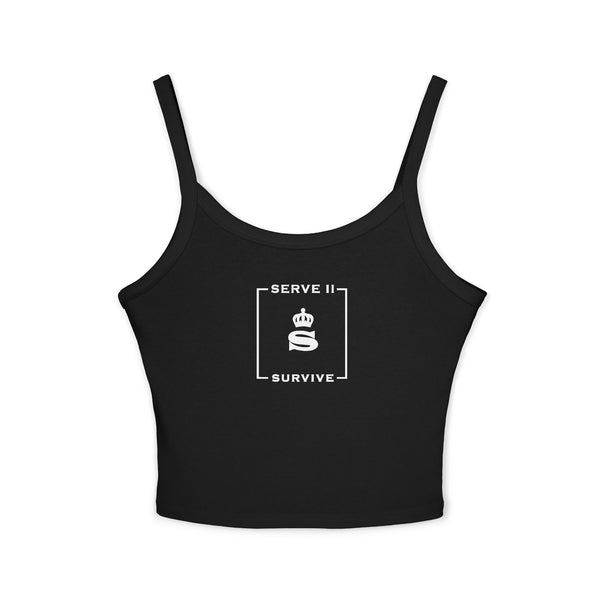 Le Embleme Blanc Women's Spaghetti Strap Tank Top (White Logo)