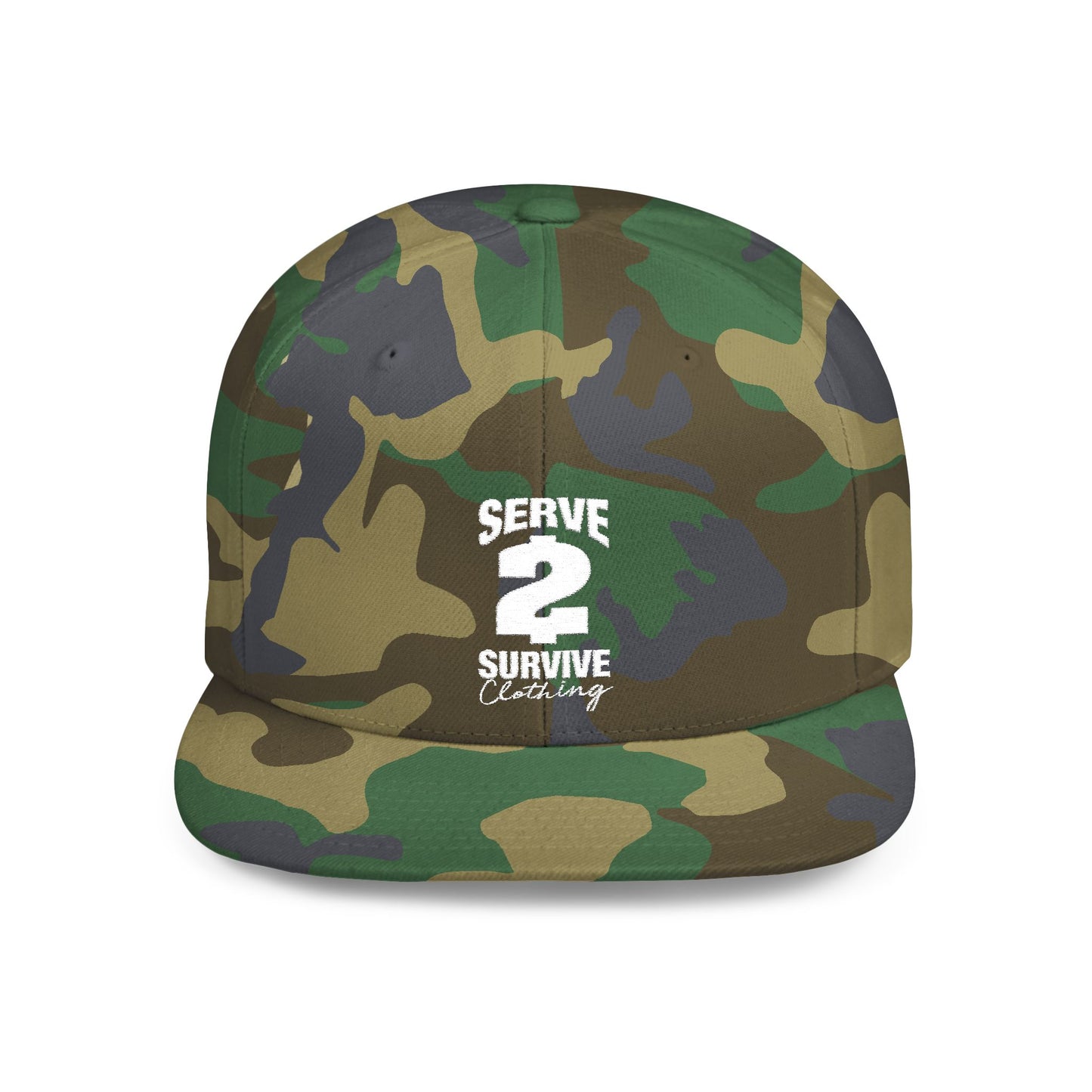 Serve 2 Survive® Logo Flat Bill Snapback Hat
