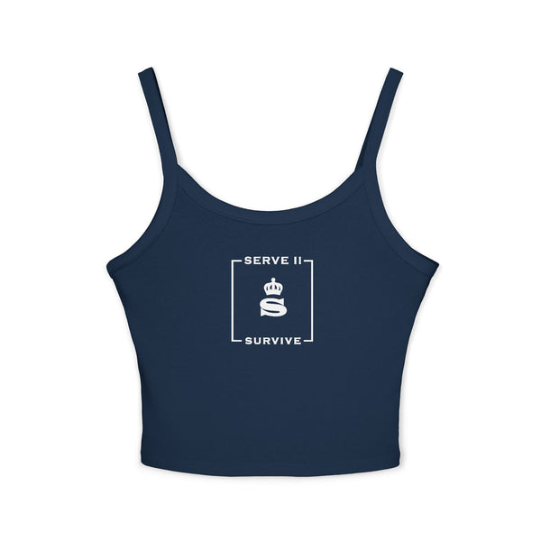 Le Embleme Blanc Women's Spaghetti Strap Tank Top (White Logo)