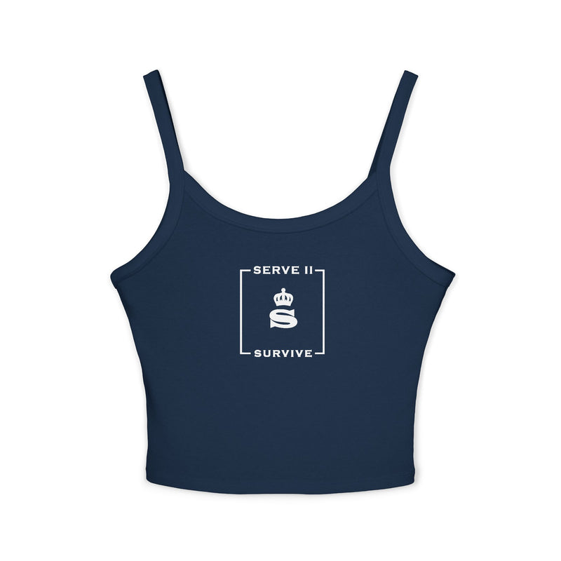 Le Embleme Blanc Women's Spaghetti Strap Tank Top (White Logo)