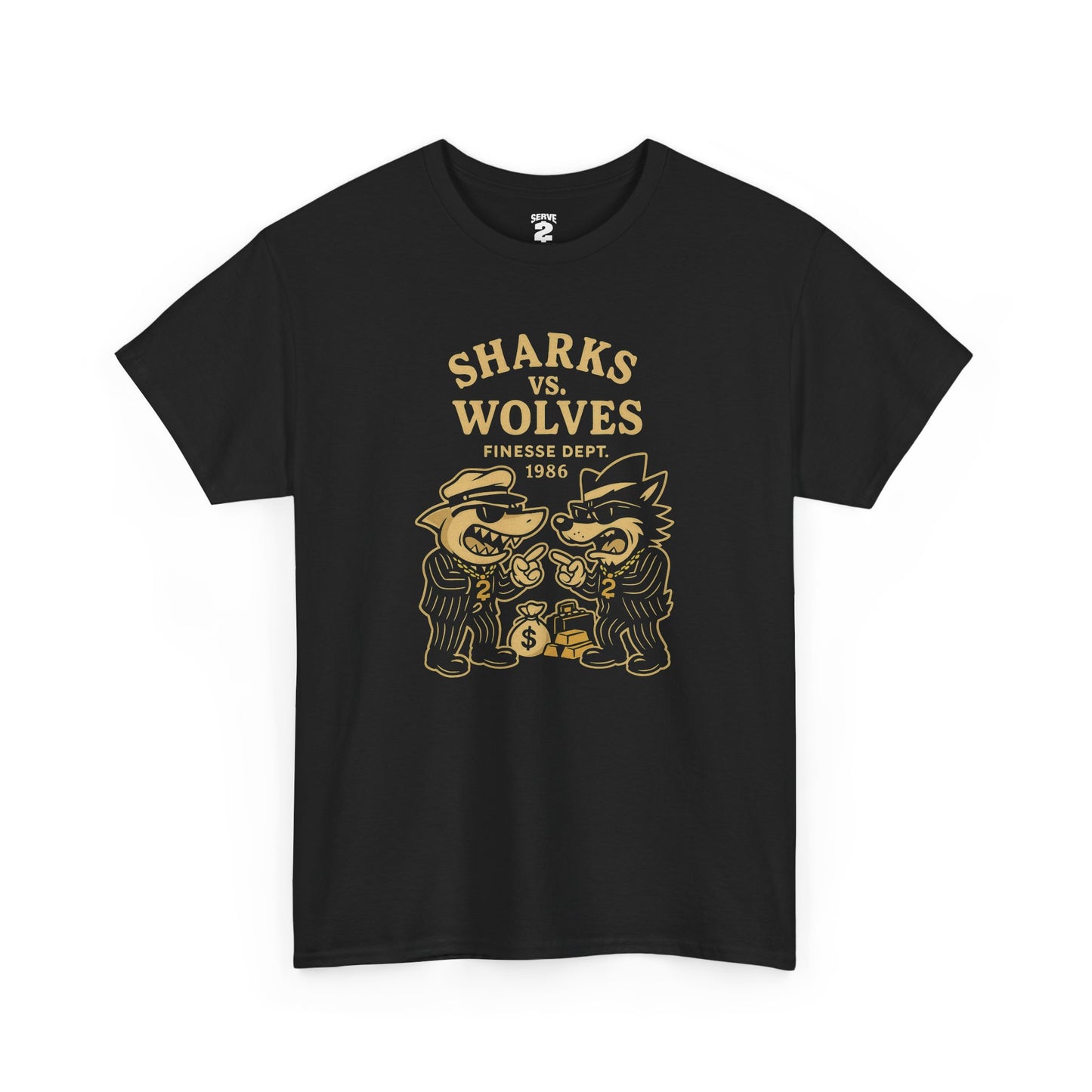 Serve 2 Survive® Sharks Vs Wolves Finesse T-Shirt
