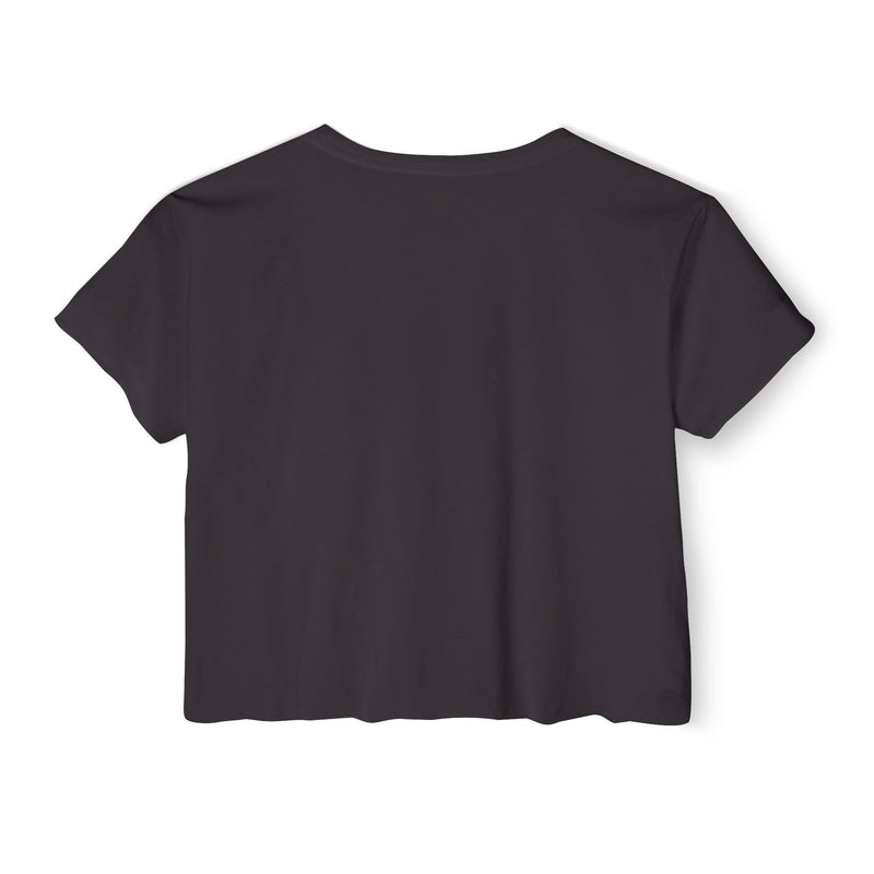 Popular Hustler Women's Festival Crop Top (White Logo)