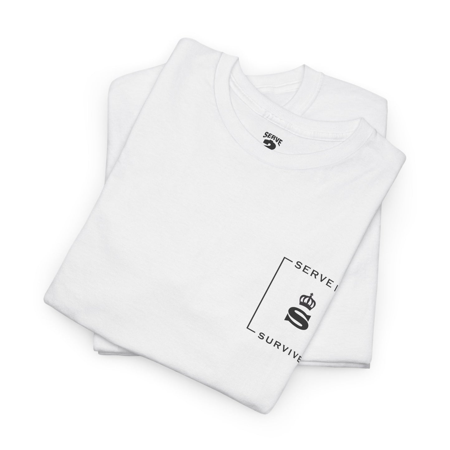 Serve 2 Survive® Le Embleme Blanc T-Shirt - Classic Stamp