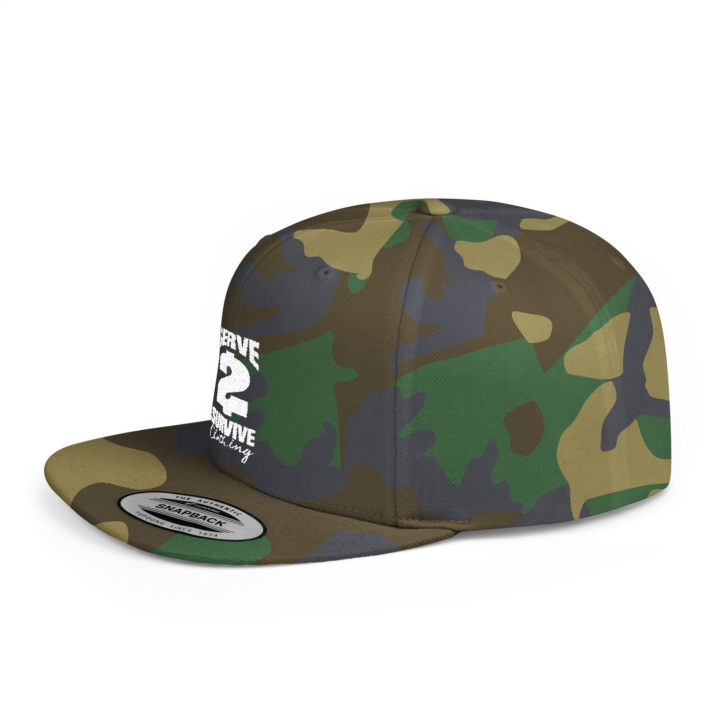 Serve 2 Survive® Logo Flat Bill Snapback Hat