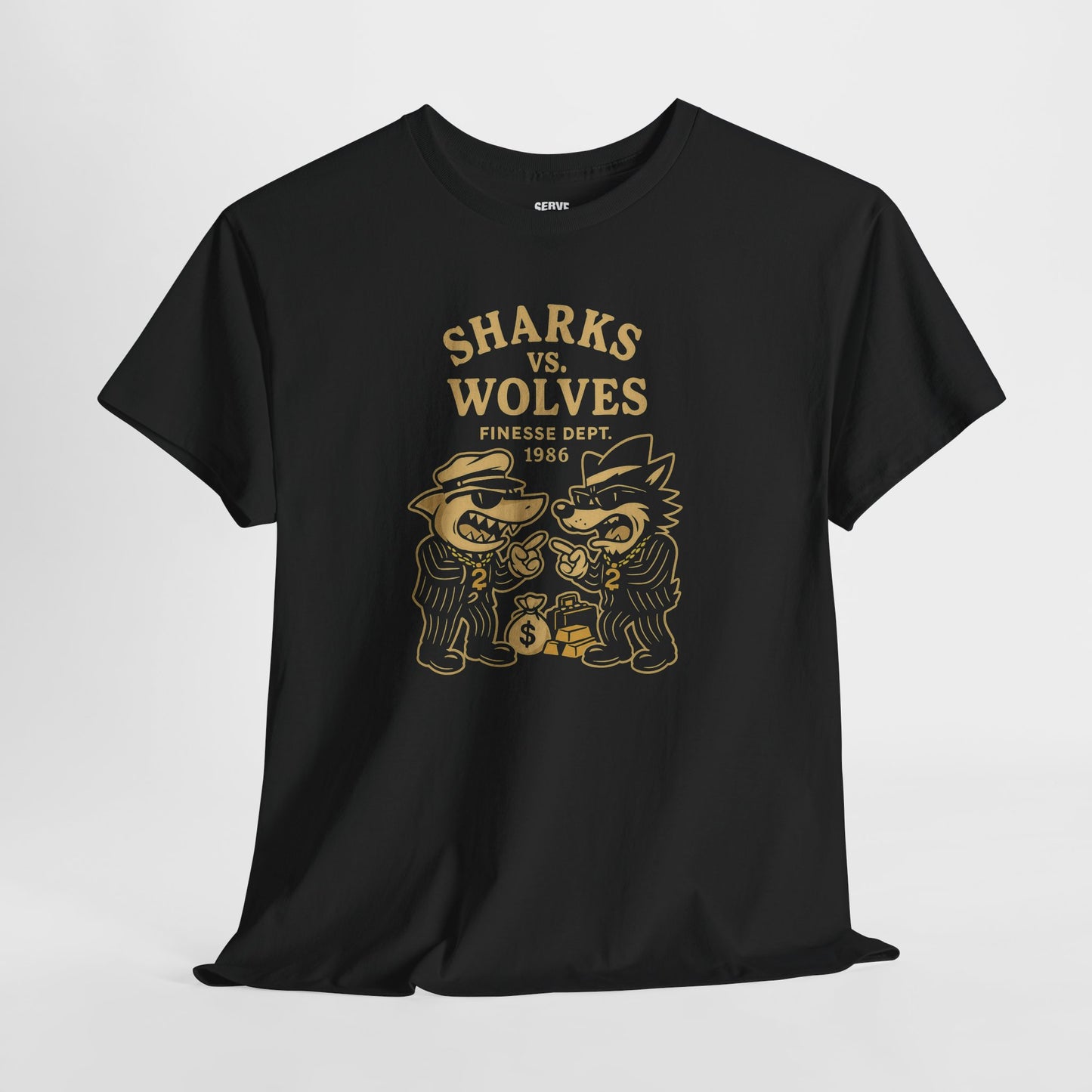 Serve 2 Survive® Sharks Vs Wolves Finesse T-Shirt