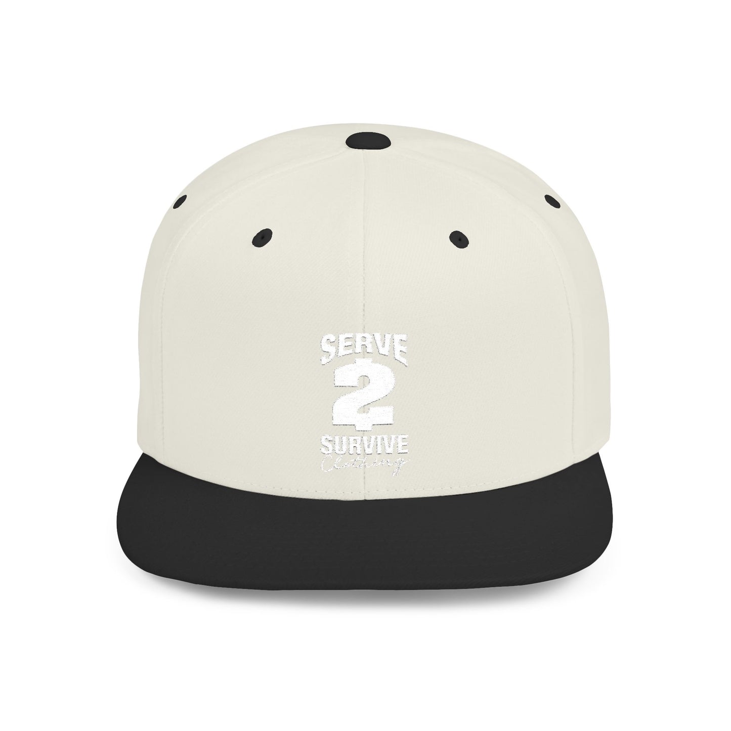 Serve 2 Survive® Logo Flat Bill Snapback Hat