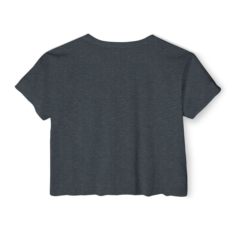 Popular Hustler Women's Festival Crop Top (White Logo)