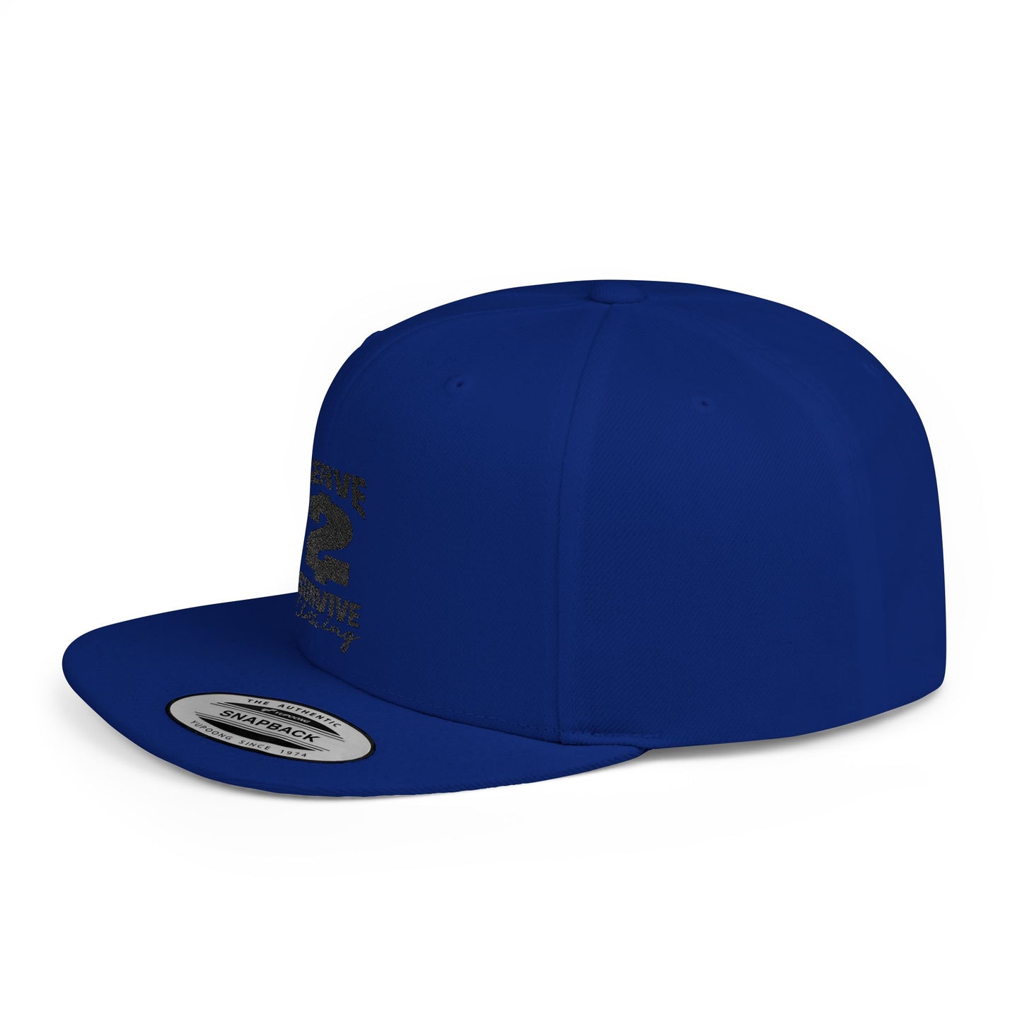 Serve 2 Survive® Flat Bill Snapback Hat - Black 'Serve 2 Survive' Design
