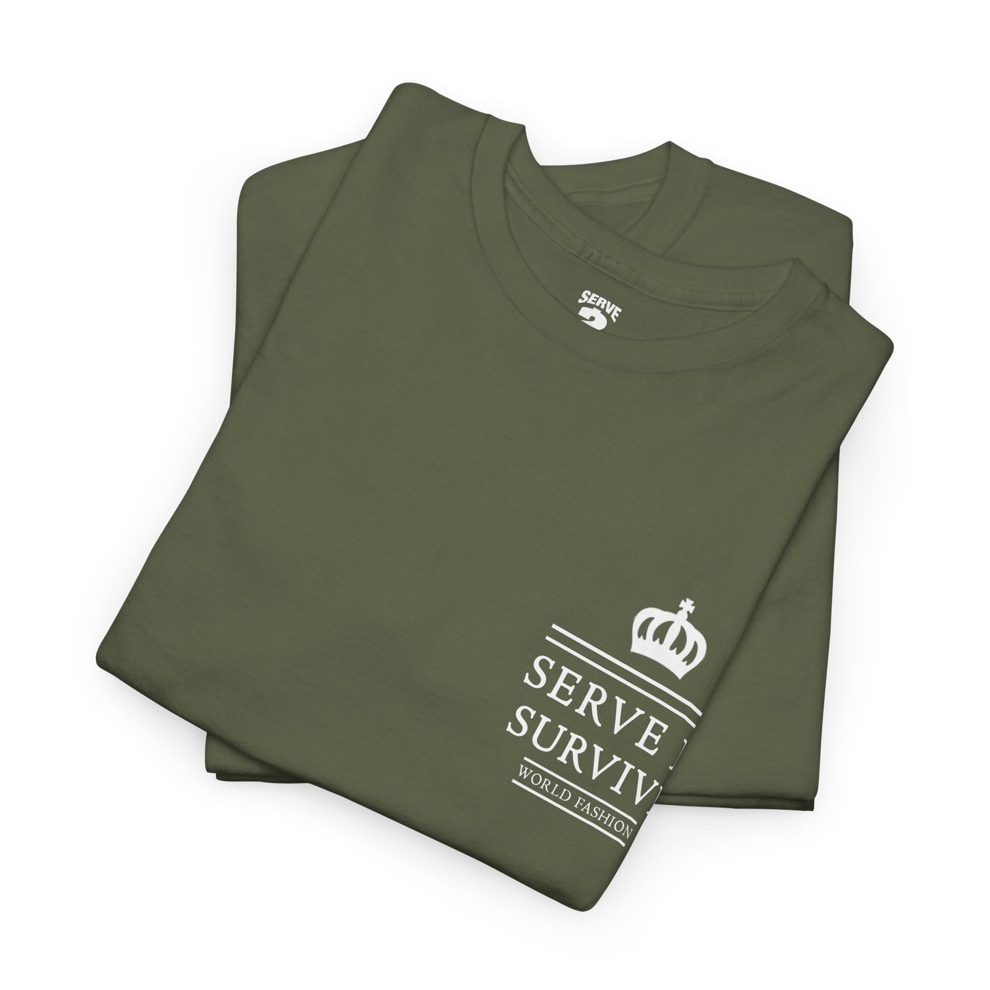 Serve 2 Survive® Block Royalty T-Shirt - Classic Stamp (White Logo)